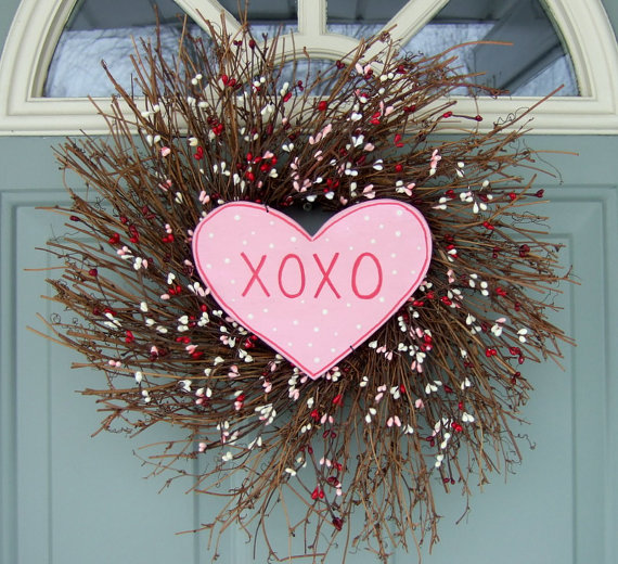 Valentine door wreath