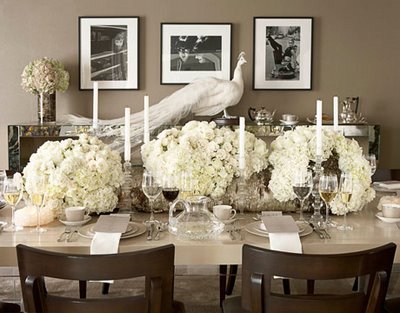 elegant vintage silver white tablescape