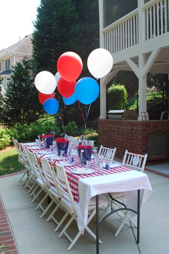 super cute red white and blue baseball party