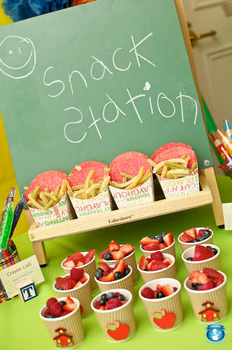 back to school party heathy snack display!
